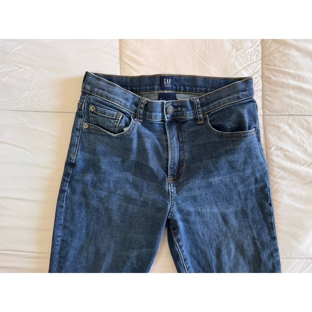 GAP Kids Boys Original Jeans Size 14 Regular Stretch Straight Denim Blue EUC - Picture 2 of 10